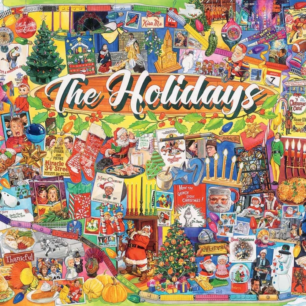 White Mountain 1000-piece thick pieces The Holiday Puzzle